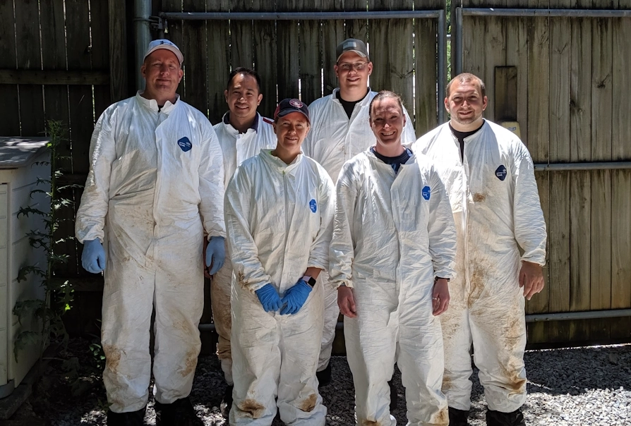 The Apple-A-Shun Kids post-excavation at the Body Farm, University of Tennessee, Knoxville, Forensic Anthropology Center