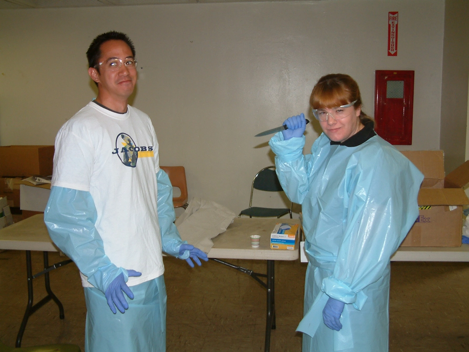 Being morbidly silly at a Basic Bloodstain Pattern Analysis course in San Diego, CA