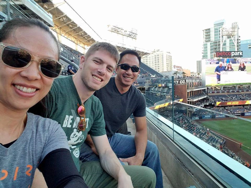 Stephen and family at Petco Park for a Padres game