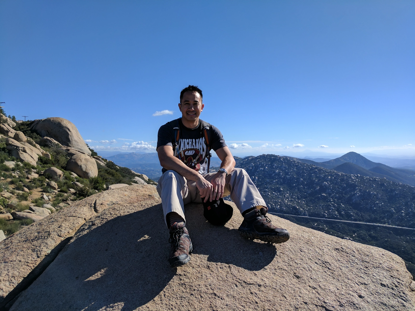 Stephen at the top of the Mt. Woodson Trail near Potato Chip Rock